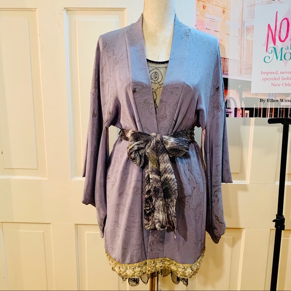 Frida Kahlo Art Patch Reworked Vintage Kimono - Picture 3 of 15